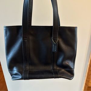 Coach Black Leather Tote Purse